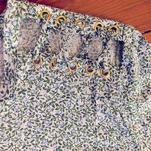 Michael Kors White Floral Crewneck Long Sleeve Shirt Size 3X NWT